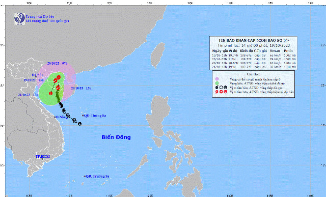 Chủ động phòng chống, ứng phó với Bão số 5